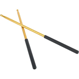 Rutschfeste Trommelstöcke, Aluminiumlegierung. 2 Vielseitige Trommelstöcke für Kompatible Leistung (W121 Gold)