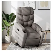 vidaXL Relaxsessel, mit Aufstehhilfe Taupe Stoff