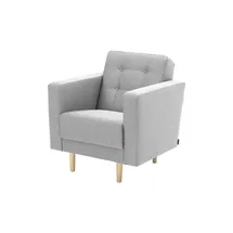 Max Winzer Sessel Jasmin Flachgewebe 75 x 81 x 83 cm Hellgrau mit Kissen