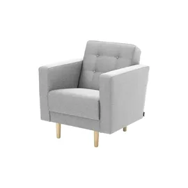 Max Winzer Sessel Jasmin Flachgewebe 75 x 81 x 83 cm Hellgrau mit Kissen