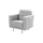 Max Winzer Sessel Jasmin Flachgewebe 75 x 81 x 83 cm Hellgrau mit Kissen