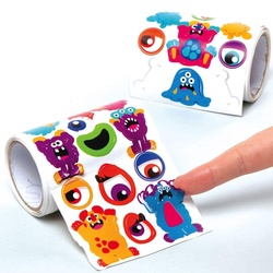 Monster Bunch Aufkleberrollen Value Pack  (pro Set 600) Halloween Bastelbedarf