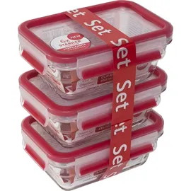Emsa Clip&Close Glas Frischhaltedosen-Set 3-teilig