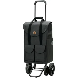 andersen shopper manufraktur Einkaufstrolley Andersen Quattro Shopper Jacob", grau anthrazit B:42cm H:117cm T:23cm, Polyester, Einkaufskörbe