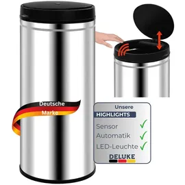 deluke Sensor Mülleimer 80 l Silber