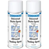 WEICON 2-11553400 weiß Universal Dicht-Spray 2er-Set – 400 ml haftstarker Sprühkunststoff