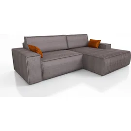 mebloland Ecksofa TOR mit Schlaffunktion. Farbe: Ash. - Grau