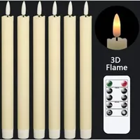 Set Mit 6 Blinkenden Led-kerzen Mit Fernbedienung, Realistischer Flammeneffekt Für Die Fensterdekoration