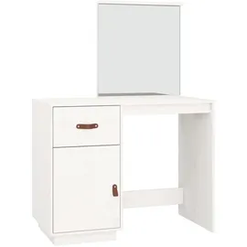 vidaXL Schminktisch Weiß 95x50x134 cm Massivholz Kiefer