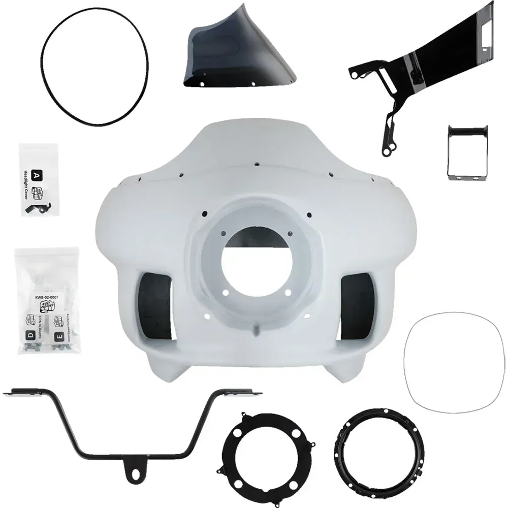 Klock Werks Harley Davidson Kwb-02-0001 Motorradverkleidung - Black / Powder-Coated / Primed / White - One Size