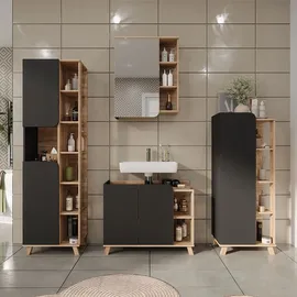Vicco Hochschrank Karen 50 x 175 x 35 cm Braun