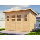 BERTILO Holz-Gartenhaus Felix 293 cm x 245 cm Natur FSC®