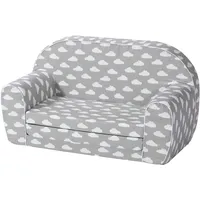 Knorrtoys 68459 Kindersofa, Grey White Clouds