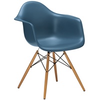 Vitra Stuhl Eames Plastic Armchair RE 83x63x59 cm meerblau, Gestell: Ahorn, Designer Charles & Ray Eames