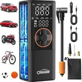Oasser Tragbarer Luftkompressor Reifenpumpe 150 PSI Akku 6000mAh LED Powerbank 1