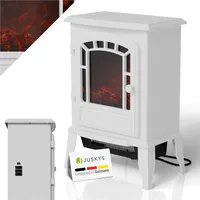 Juskys Elektrokamin 2000W mit Flammeneffekt – Weiß,
