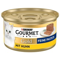PURINA Katzenfutter Nass Gourmet Gold Feine Pastete mit Huhn - 24 x 85 g