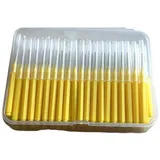 Interdentalbürsten 100 Teile/schachtel Interdentalbürsten Gesundheits Zahn Escova Reiniger Kieferorthopädische Dental Zähne Pinsel Oral Hygiene Werkzeug(100pcs yellow 0.8mm)
