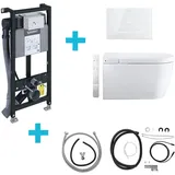 Duravit SensoWash Starck f Wand-Dusch-WC Plus Compact Komplettanlage L: 57.5 B: 37.8 weiß 650000012004320+WD1014000000+WD5003012000+1007310000+1007290000