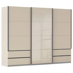 Schwebetürenschrank Elara Champagner Glas