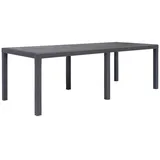 vidaXL Gartentisch Braun 220x90x72 cm Kunststoff Rattan-Optik