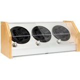Klarstein Garonne 6 Uhrenbeweger für Automatikuhren - Uhrendreher mit 3 Drehtellern für 6 Uhren, Watch Winder mit 3 Drehgeschwindigkeiten, 4