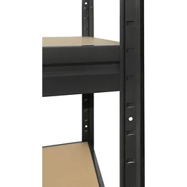 Mammut Weitspannregal Schwarz - Gesamtlast 1500 kg - 177 x 160 x 60 cm