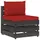 vidaXL Modulares Mittelsofa grau/rot