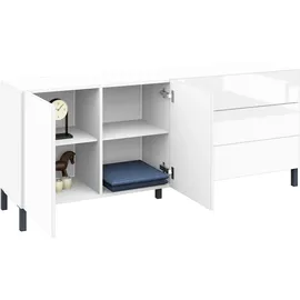 borchardt Möbel Sideboard 152 x 62 x 35 cm Weiß hochglanz