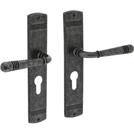 MS Beschläge Antik Grau Türdrücker Fenstergriff Modell Wolfsburg Profilzylinder