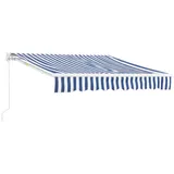 [en.casa] Gelenkarmmarkise Bitonto 350 x 250 cm blau/weiß
