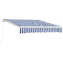 [en.casa] Gelenkarmmarkise Bitonto 350 x 250 cm blau/weiß