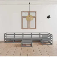 VidaXL 7-tlg. Garten-Lounge-Set Grau Massivholz Kiefer - Grau