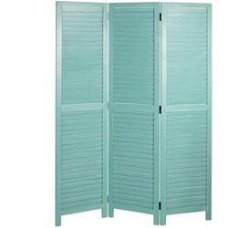 Paravent MCW-C30, Raumteiler Trennwand Sichtschutz, Shabby-Look Vintage, 170x120cm ~ grün