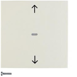 Berker Jalousie-Taste mit Aufdruck Symbol Pfeile (weiß, glänzend)