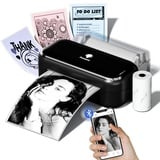 Phomemo M03 Tragbarer Fotodrucker - Handy Thermodrucker, Druckgröße 53 & 80mm, Kompatibel mit iOS und Android, Schwarzweiß Fotodrucker für die Arbeit, Studiennotiz, Organisation, Planer - Schwarz