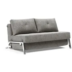 Schlafsofa Dowing Kunstfaser H:79cm/B:145cm/T:103cm Hellgrau klappbar modern