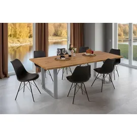 möbelliebling Baumkante 240 x 77 x 100 cm silber