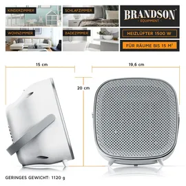 Brandson Heizlüfter 1500 W Silber/Weiß