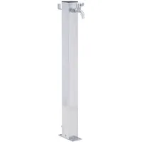 VidaXL Wassersäule für den Garten 80 cm Edelstahl Quadratisch