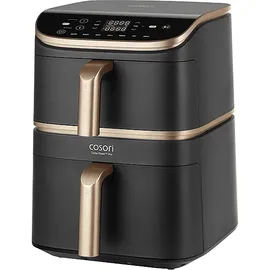 COSORI CAF-DC123S-DDER Turbo Tower Pro Smart Heißluftfritteuse 2630 Watt Dunkelgrau/Gold