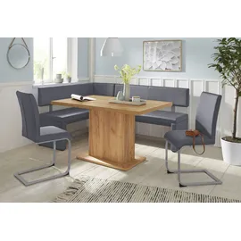 Home Affaire Eckbank HOME AFFAIRE "Charissa", grau, B:190cm H:90cm T:140cm, Holzwerkstoff, Massivholz, Sitzbänke, Eckbank, in 3 Größen, verschiedene Qualitäten