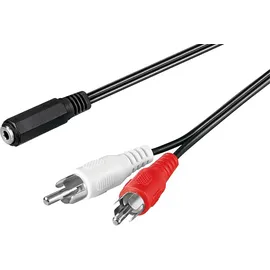 goobay Audiokabel 3,5mm-Klinken-Kupplung Stereo / 2x Cinch-Stecker 1,5m (50442)