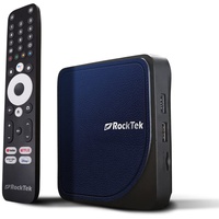 RT RockTek G2 4K Streaming Box | Android TV Spielekonsole (Bluetooth/WLAN) | 4K HDR | Google Assistant | für Netflix/Disney+ / HBO Max/Prime Video Unterstützung