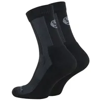 STARK SOUL® Merino Outdoor Trekking Socken, in schwarz Gr.: