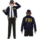 FIESTAS GUIRCA Lustiger FBI Fresh Beer Inspector Kostüm – Junggesellenabschied Kostüm mit FBI Mütze, Polizei Oberteil, Gürtel und Bierhaltern für Karneval Fasching Herren Größe L 52-54