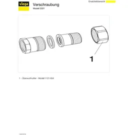 Viega Rohrverschraubung 3331 1/2" x Rp 1/2", Rotguss