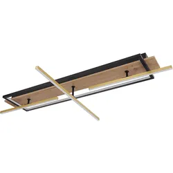 Deckenleuchte Deckenlampe Dreh-Schwenkbar LED 1x Strahler Messing Holzoptik