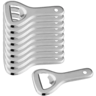 METRO Professional Flaschenöffner, Edelstahl, 8 x 4 cm,  spülmaschinenfest, silber, 10 Stück