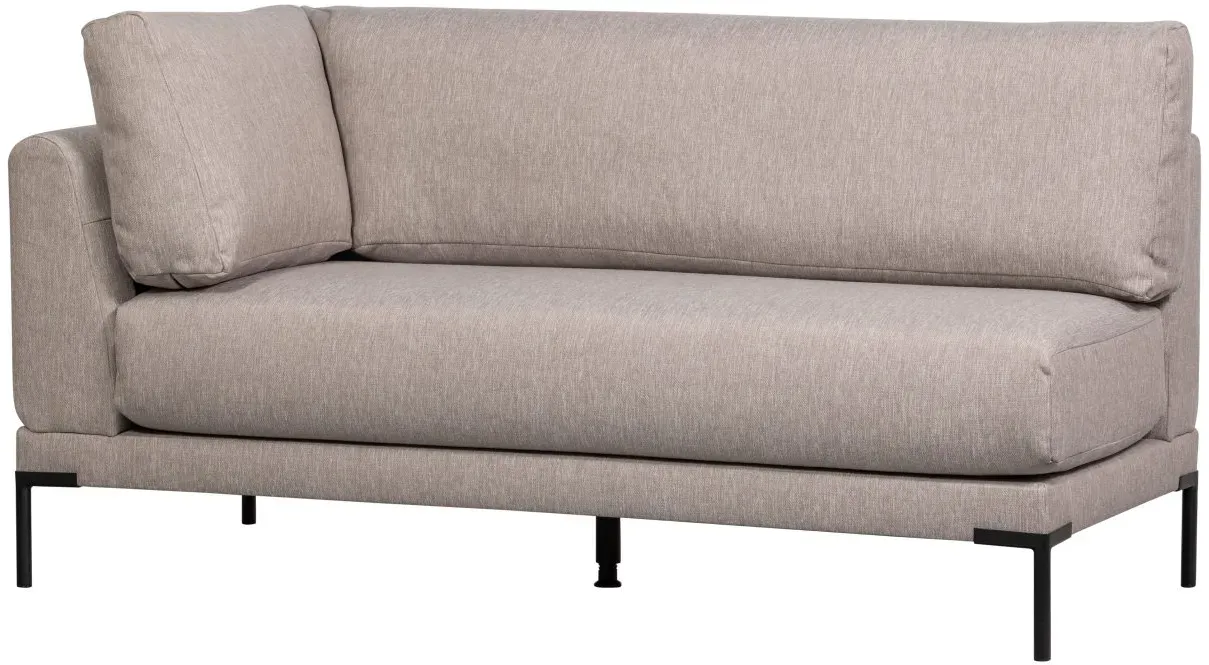 Bank Couple Eck-Element aus Melange-Stoff, modernes Design, rechts, Farbe Natur, gepolstert